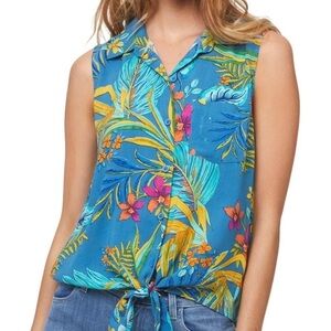 BEACHLUNCHLOUNGE Janera Tie Front Sleeveless Top Size XL. New with tag.